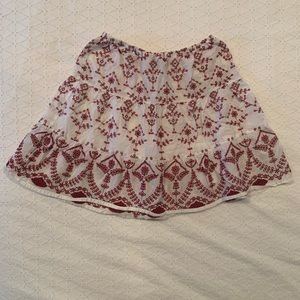 Embroidered Mini Skirt